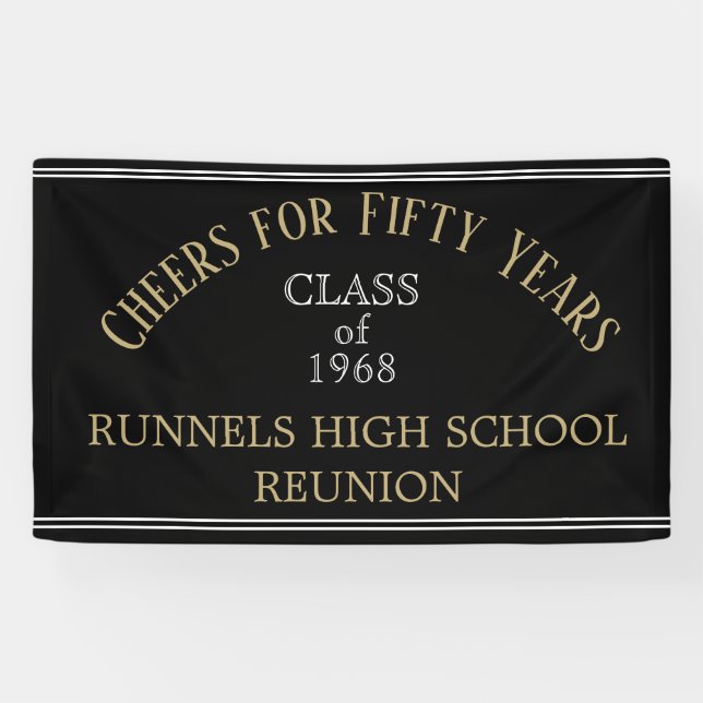 Popular pick! FIFTY YEAR reunion banner (Horizontal)