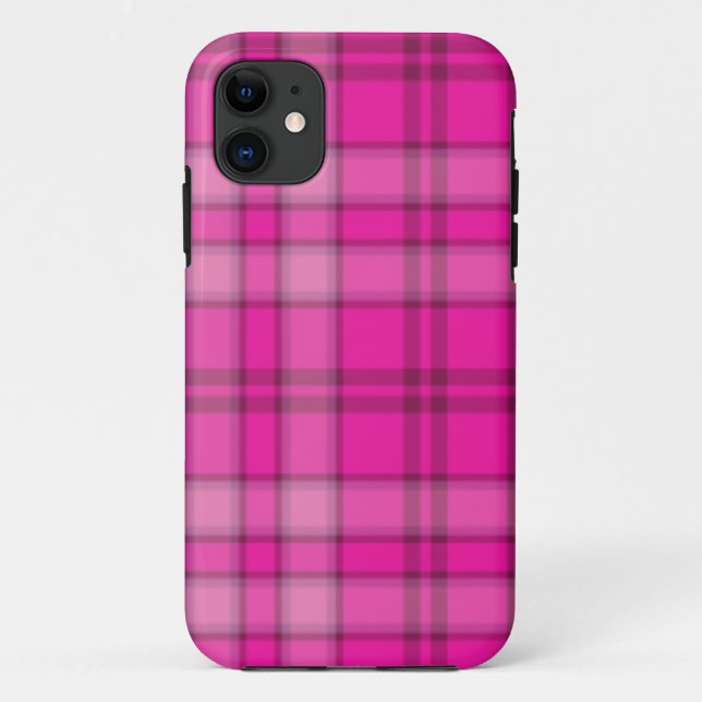 Popular Pink Plaid Case-Mate iPhone Case (Back)