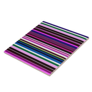 Popular Pink Purple Stripes Collection Tile