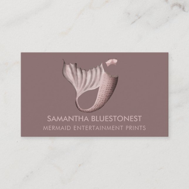 Popular pink tail bustier costume mermaid business card (Front)