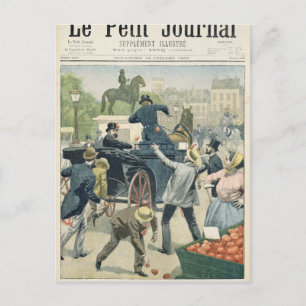 Popular protest against Joseph Reinach Postcard