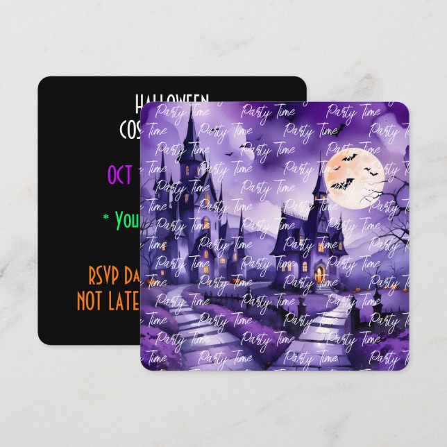 Popular Pumpkin Halloween Autumn Collection Invitation (Front/Back)