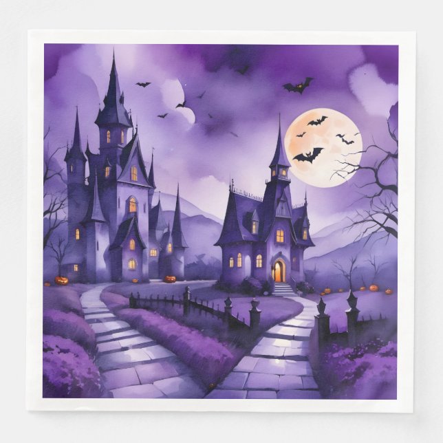 Popular Pumpkin Halloween Autumn Collection Napkin (Front)