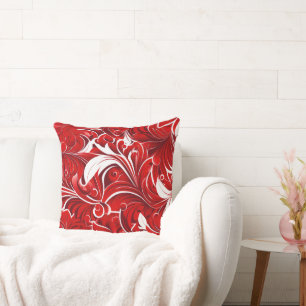 Popular red tiled pattern  cushion