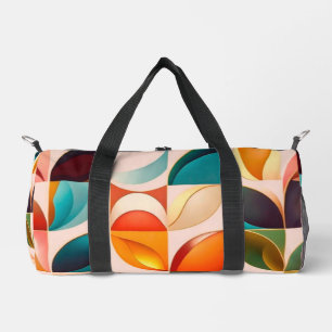 Popular Retro Abstract Squares Collection Duffle Bag