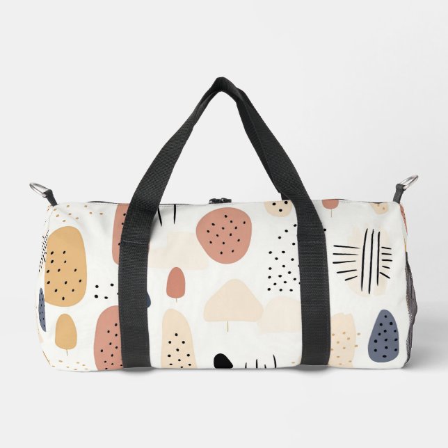 Popular Retro Boho Abstract Collection Duffle Bag (Front)