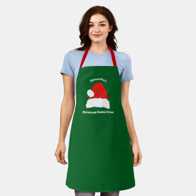 Popular Santa Christmas Cookie Baking Crew Apron (Worn)