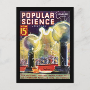 Popular Science Monthly, November 1936_Pulp Art Postcard