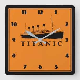 Popular ship square wall clock