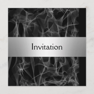 Popular Smoke Black Party Invitation save the date