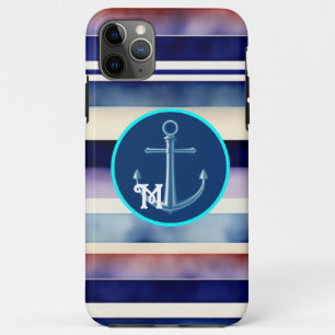 Popular Summer Navy Blue Boat Stripes Collection iPhone 11 Pro Max Case