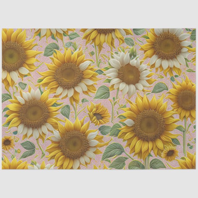 Popular Sunflower Beautiful Collection Tissue Paper (Front)