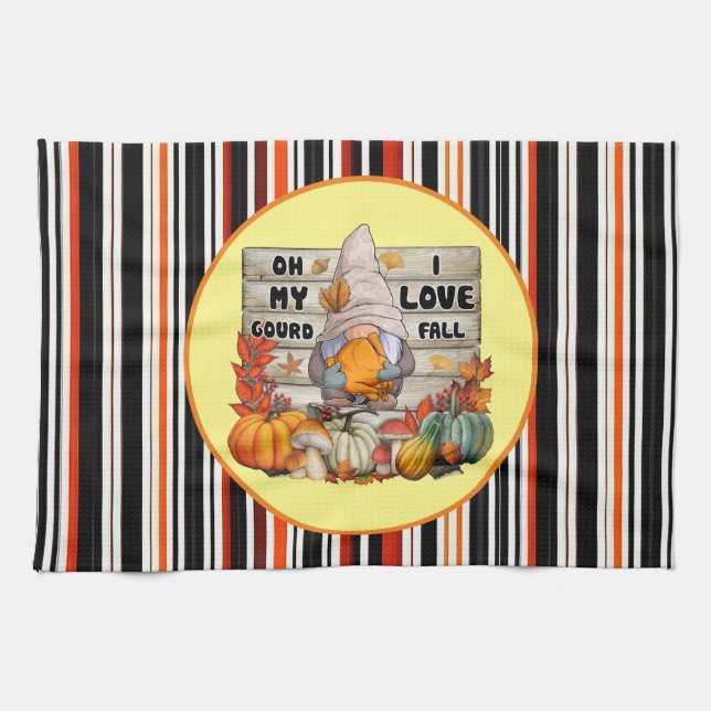 Popular Thanksgiving Beautiful Autumn Collection Tea Towel (Horizontal)