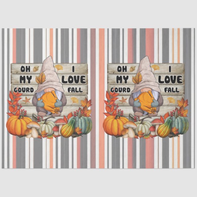 Popular Thanksgiving Beautiful Autumn Collection Tissue Paper (Front)