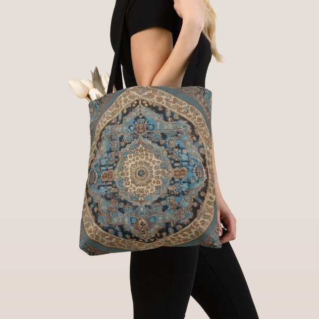 Popular Turkish Beautiful Old Pattern Collection Tote Bag (Close Up)
