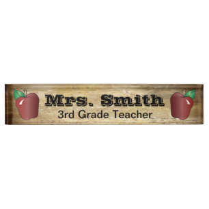Popular Vintage Style School Teacher Nameplate