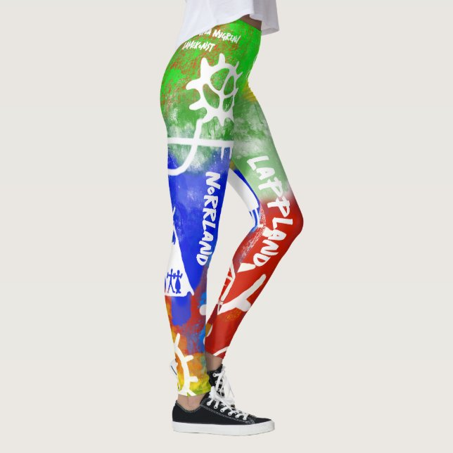 Populära samiska mönster leggings (Right)