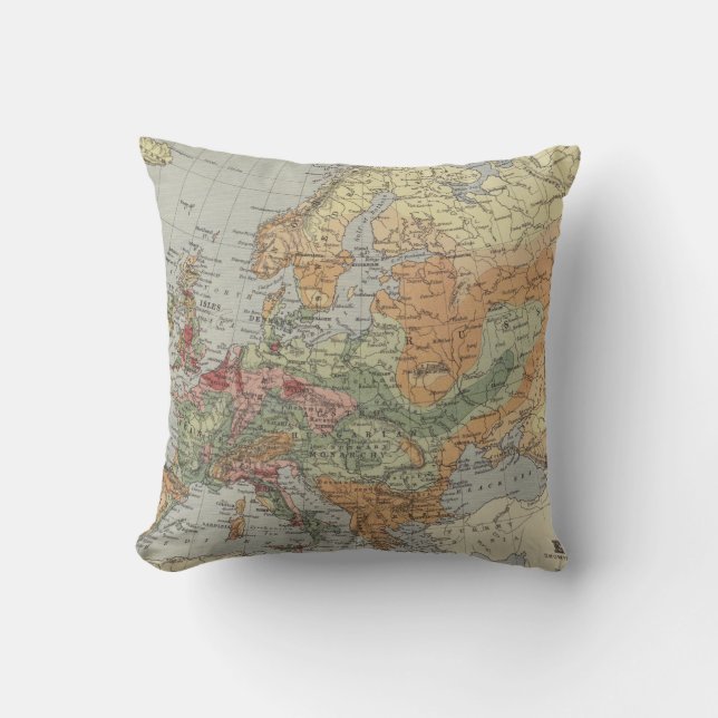 Population Density | European Map Cushion (Front)