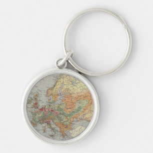 Population Density European Map Key Ring