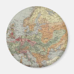 Population Density European Map Magnet