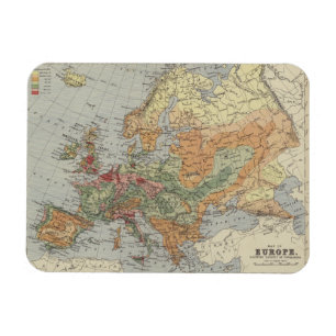 Population Density European Map Magnet
