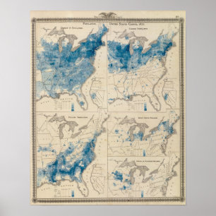 Population United States census 2 Poster