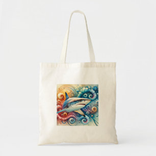 Porbeagle Shark 230824AREF135 - Watercolor Tote Bag