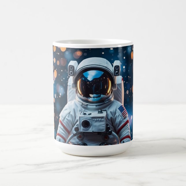 Porcelain Astronaut Teddy Coffee Mug (Center)
