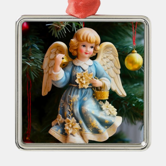 Porcelain Christmas Angel Ornament (Front)