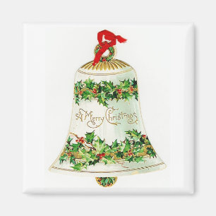 Porcelain Christmas Bell Vintage Magnet