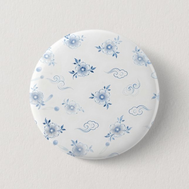 porcelain cloud 6 cm round badge (Front)