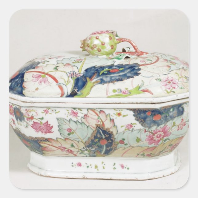 Porcelain dish, 18th century square sticker (Front)