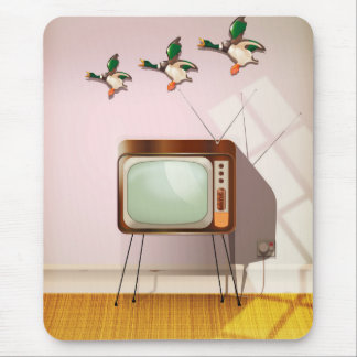 Porcelain Ducks on the Wall Mouse Mat