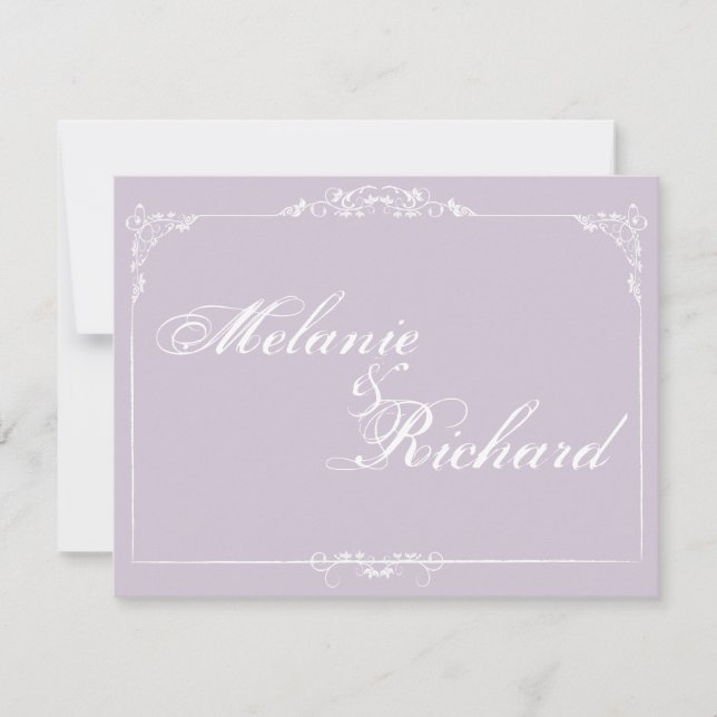 Porcelain Frame Lilac Invitation (Front)