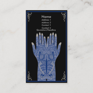 Porcelain Henna Hands Business Card