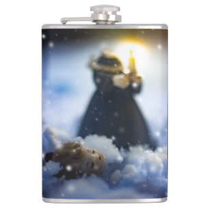 Porcelain in Snow X Hip Flask