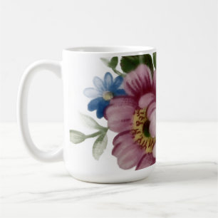 Porcelain Inspired Floral Coffee Mug