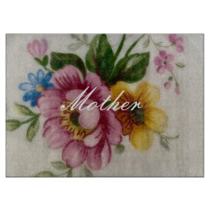 Porcelain Inspired Floral Cutting Board