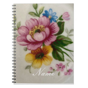 Porcelain Inspired Floral  Notebook