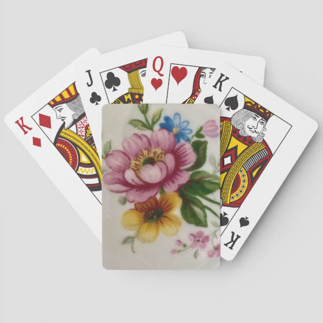 Porcelain Inspired Floral Playing Cards (Back)