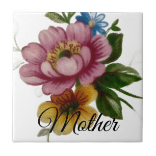 Porcelain Inspired Floral Tile