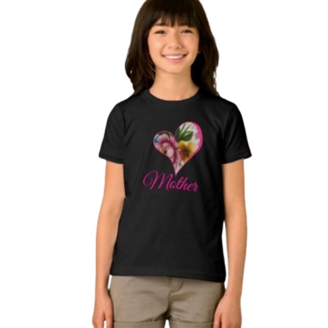 Porcelain Inspired Floral Tri-Blend Shirt (Cute and comfy kids’ tee for Mother’s Day—perfect for celebrating Mom with big smiles.
)