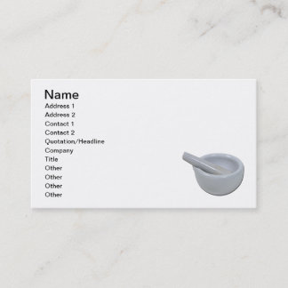 Porcelain Mortar Pedestal Business Card