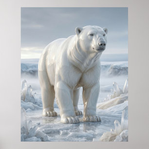 Porcelain Polar Bear Quartz Poster