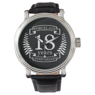 Porcelain traditional wedding anniversary 18 years watch