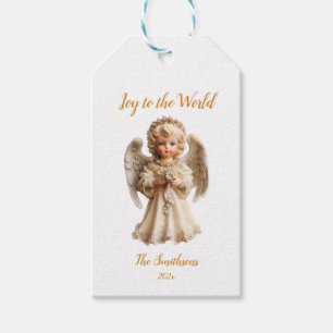 Porcelain Vintage Christmas Angel Gift Tags