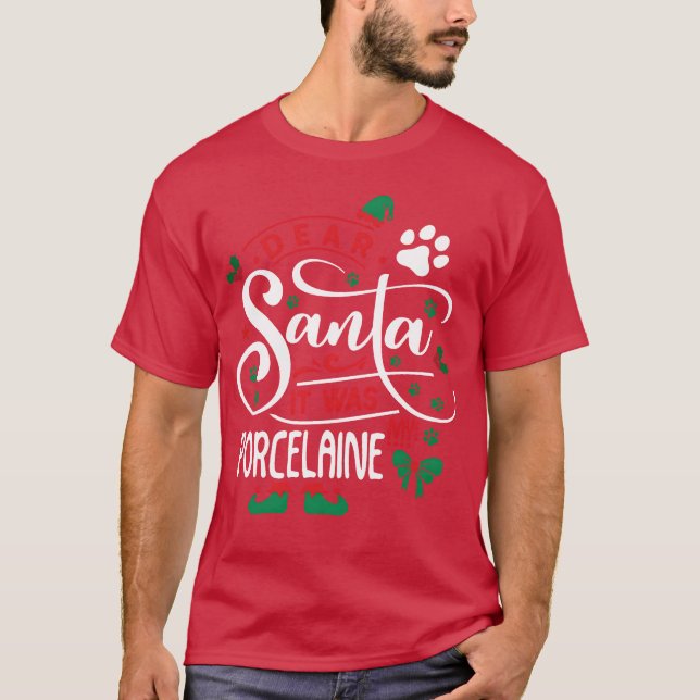Porcelaine Dog Christmas Dog breed boy gift T-Shirt (Front)