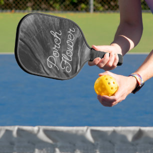 Porch Flower / Black and White / Pickleball Paddle