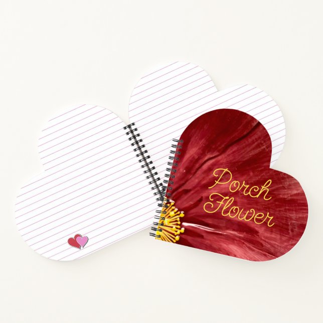 Porch Flower / Original / Heart Notebook (Inside)