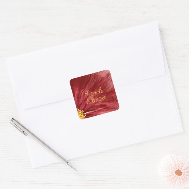 Porch Flower / Original / Square Sticker (Envelope)